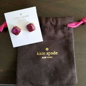 Square purple earrings